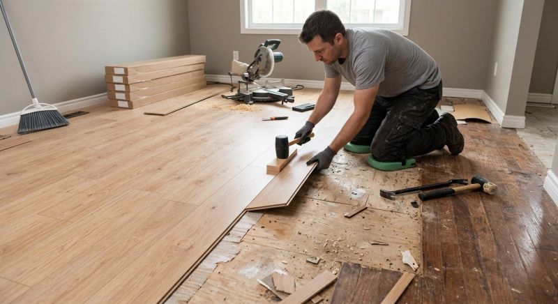 Laminate Floor Installation in Casco, ME