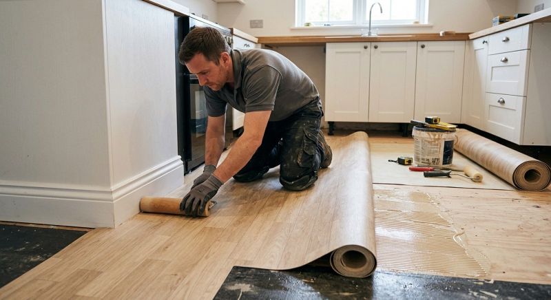 Sheet Linoleum Installation in Naples, ME